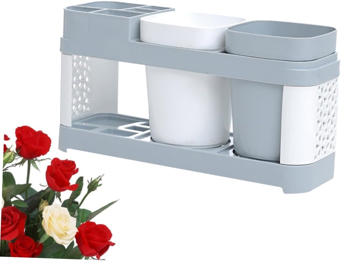Cup Holder - Toothbrush Mouthwash Container Organizer