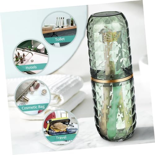 Portable Dual Use Toothbrush Mouthwash Holder for Travel