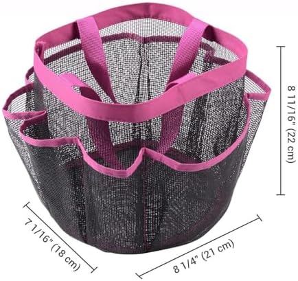 LKOP 2 Pack Portable Mesh Shower Caddy Tote 8 Pockets