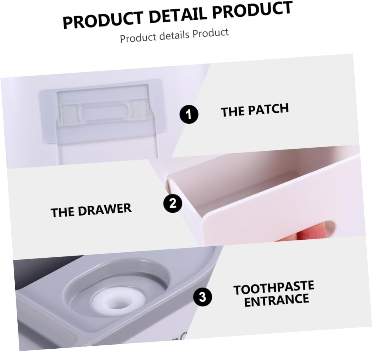 Hemobllo WallMounted Toothbrush Toothpaste Organizer