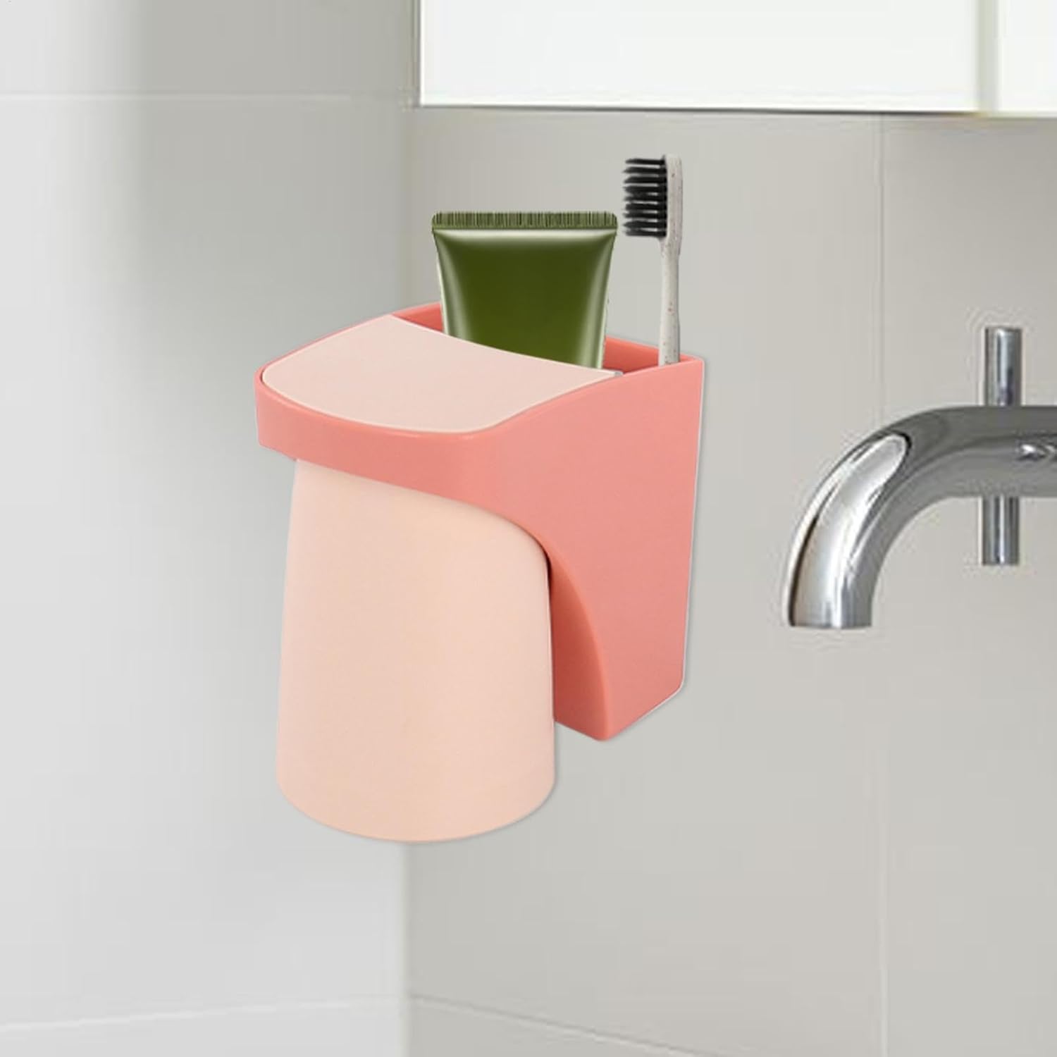 Stylish Magnetic Wall Toothbrush Holder with Waterproof Design
