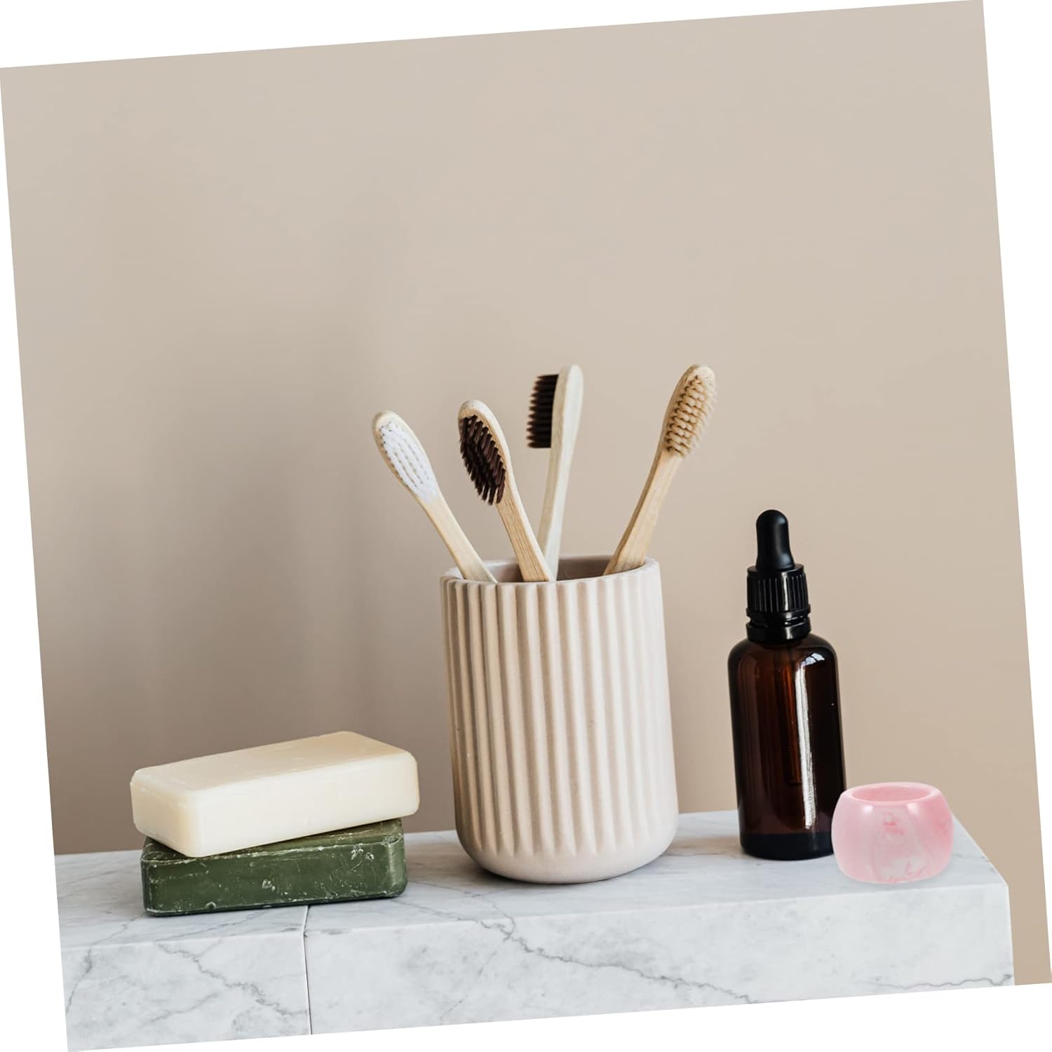 GLEAVI 3PC Ceramic Electric Toothbrush Holder Set