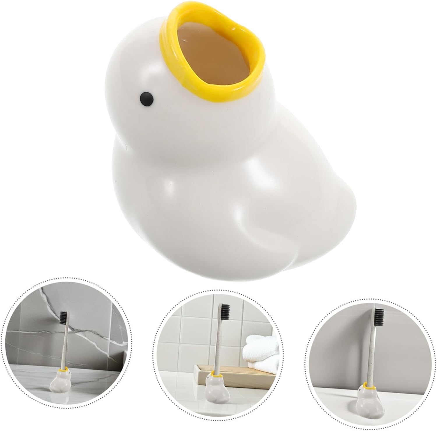 Modern Ceramic Toothbrush Holder Cute Organizer for Bathroom 1