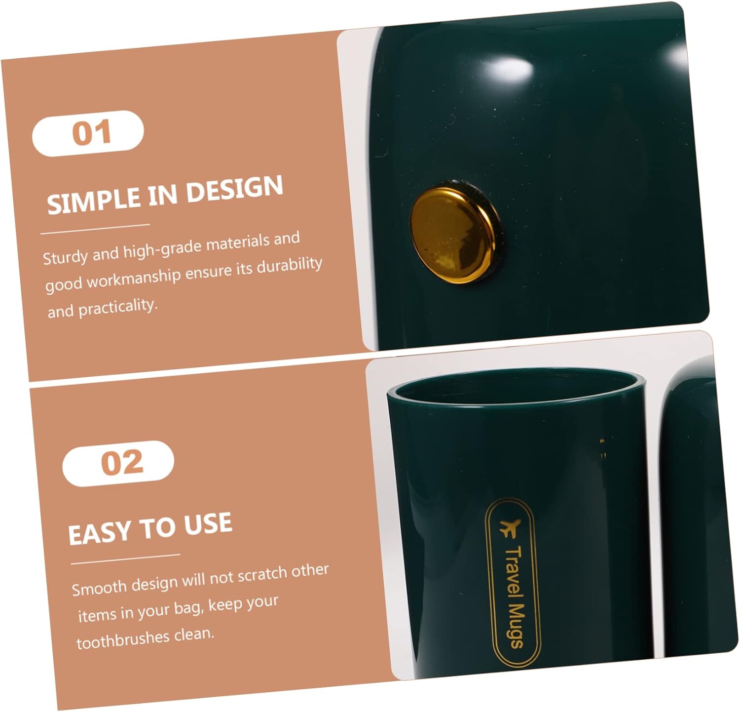 EXAOMBLE PORTABLE TOOTHBRUSH CUP
