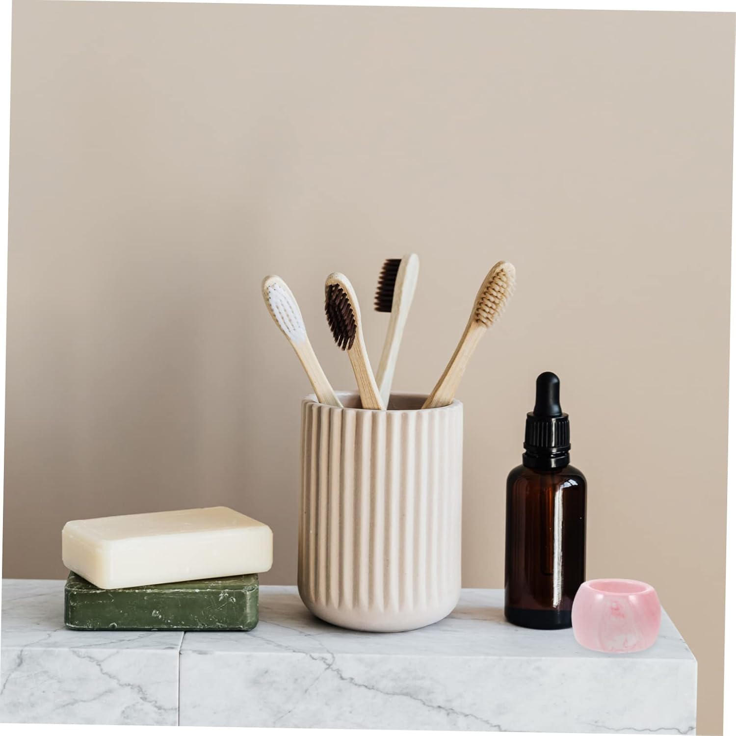 Healifty 3-Piece Ceramic Electric Toothbrush Holder Pack for Bathrooms