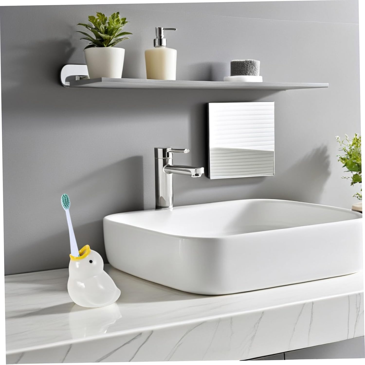Cute Ceramic Toothbrush Organizer