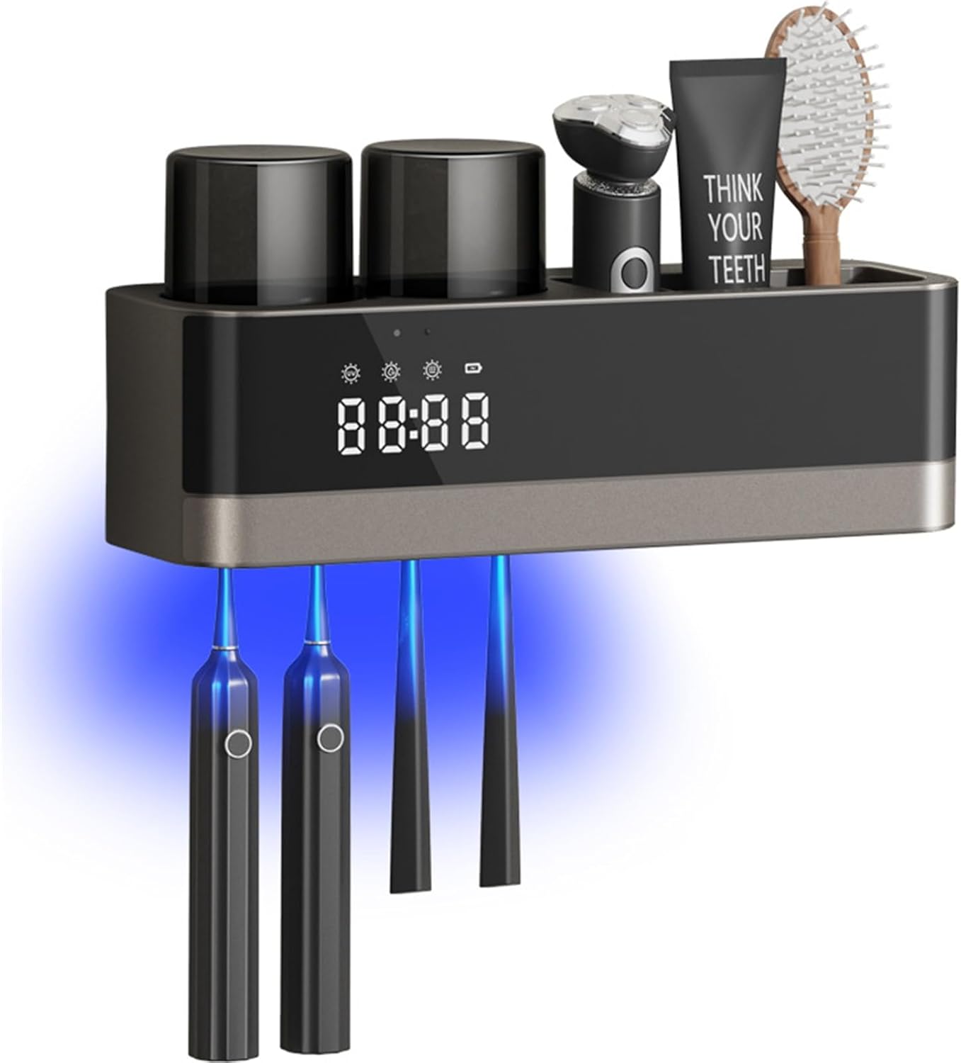 Rechargeable Electric Toothbrush Holder with Smart Cleaning Wireless Drying