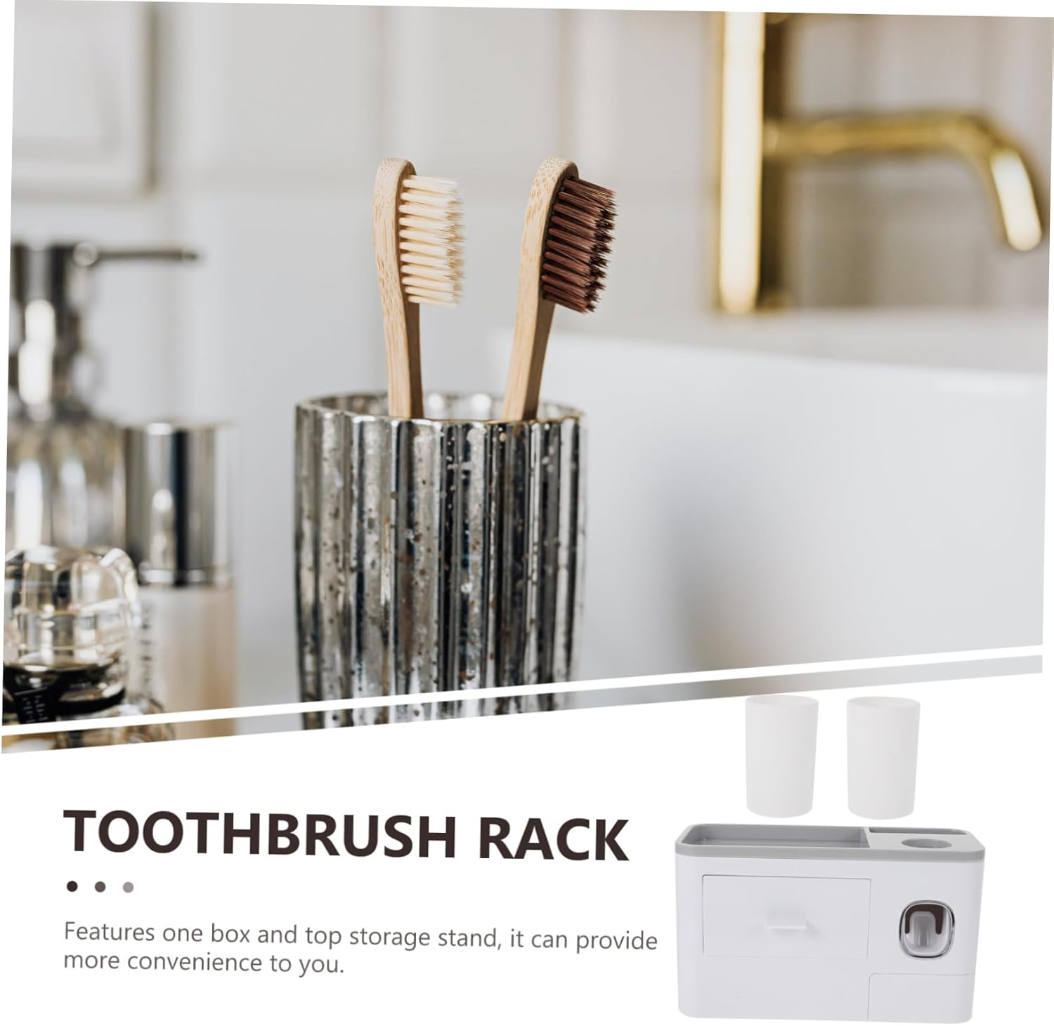 Unomor Wall Mounted Toothbrush Rack