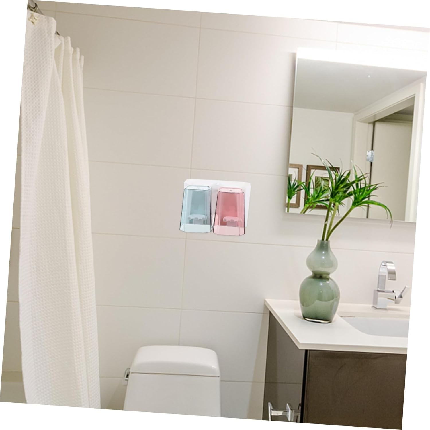 Space-Saving Wall-Mounted Toothbrush Holder for Bathroom Storage