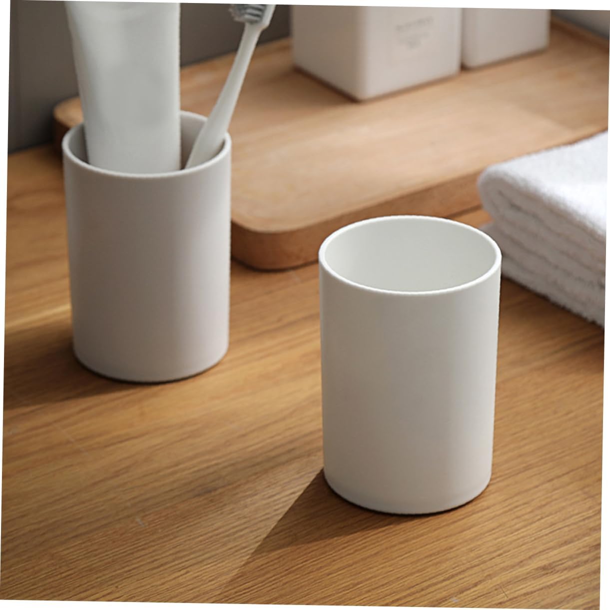 2pcs Dental Cup Holder for Bathroom and Travel Use