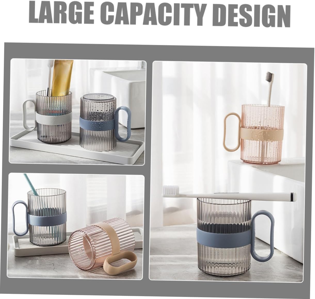 4-Piece Toothbrush Mouthwash Cups
