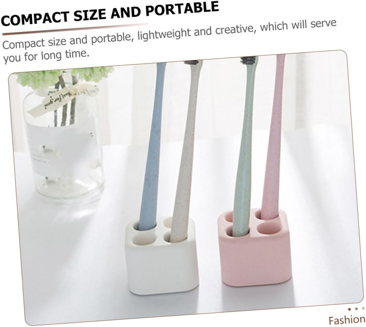 Compact White Diatomite Toothbrush Holder