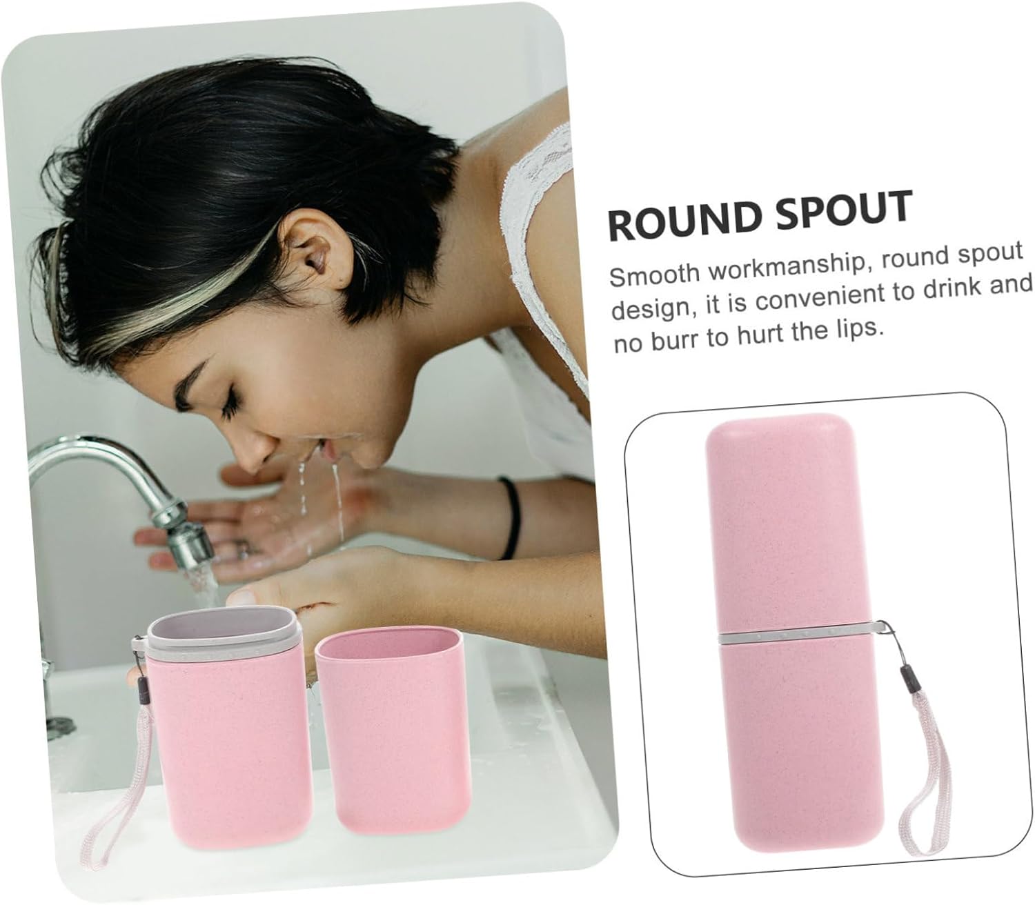 GALPADA Space-Saving Travel Toothbrush Holder with Detachable Washing Cup