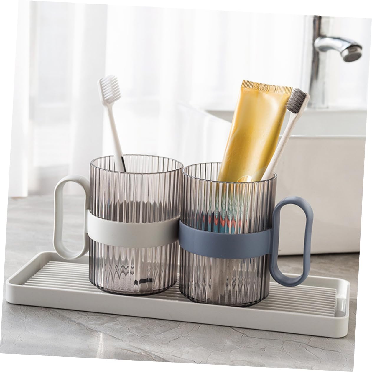 4-Piece Toothbrush Mouthwash Cups