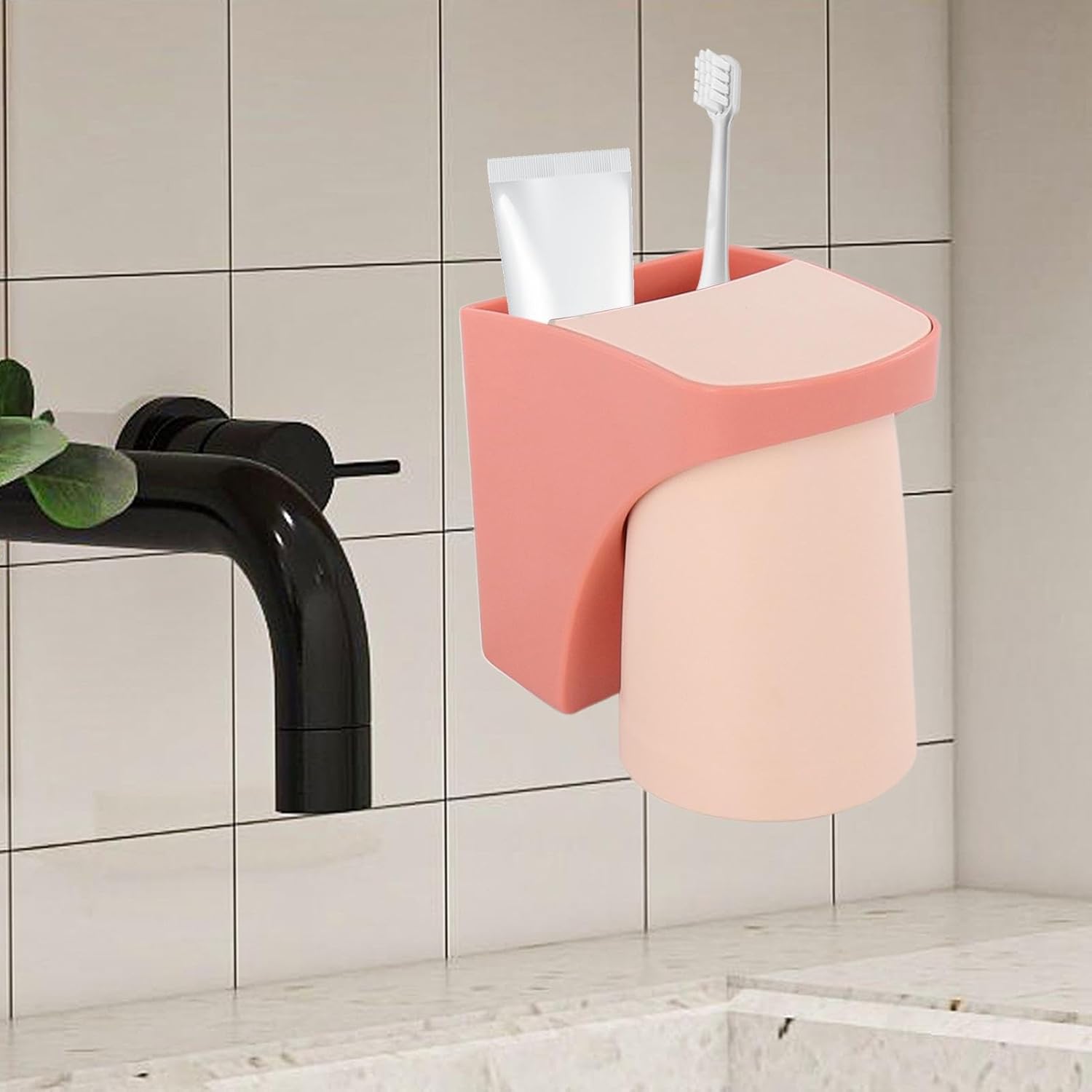 Stylish Magnetic Wall Toothbrush Holder with Waterproof Design
