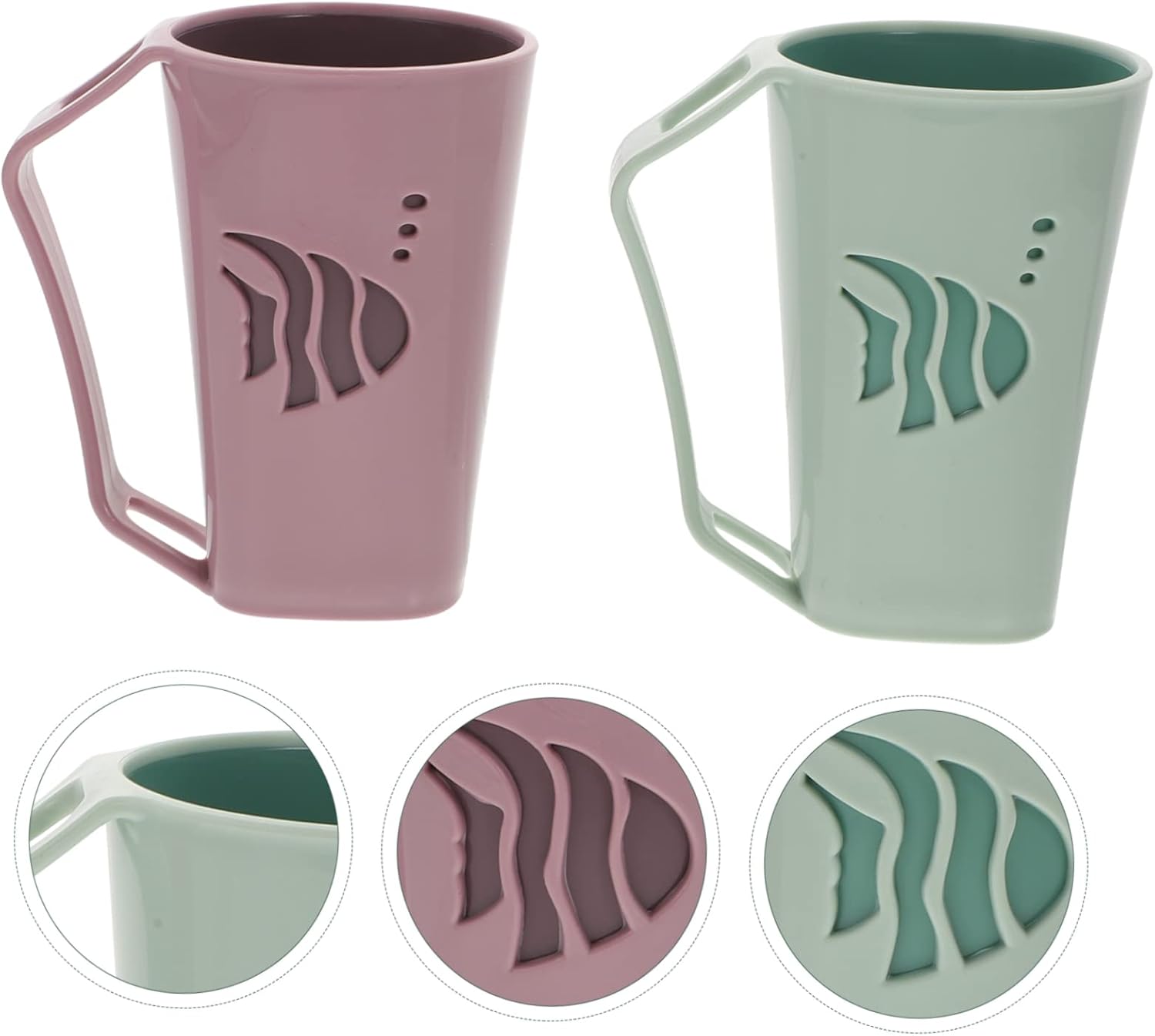 Two-Piece BAZEITFLOW Toothbrush Holder PE Material Strong Practical Bathroom Organizer