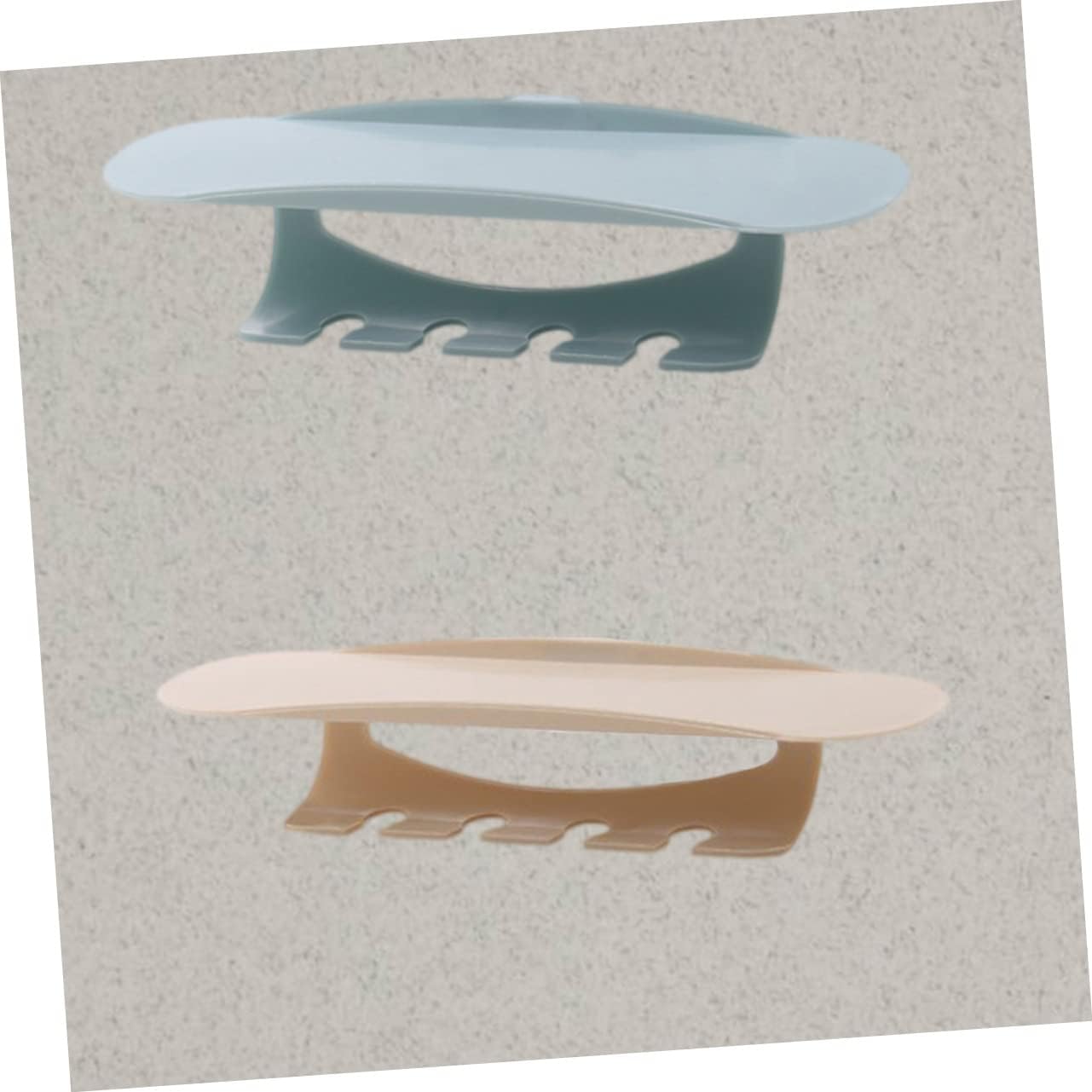 2-Piece Wall-Mounted Toothbrush Organizer with Punch Design