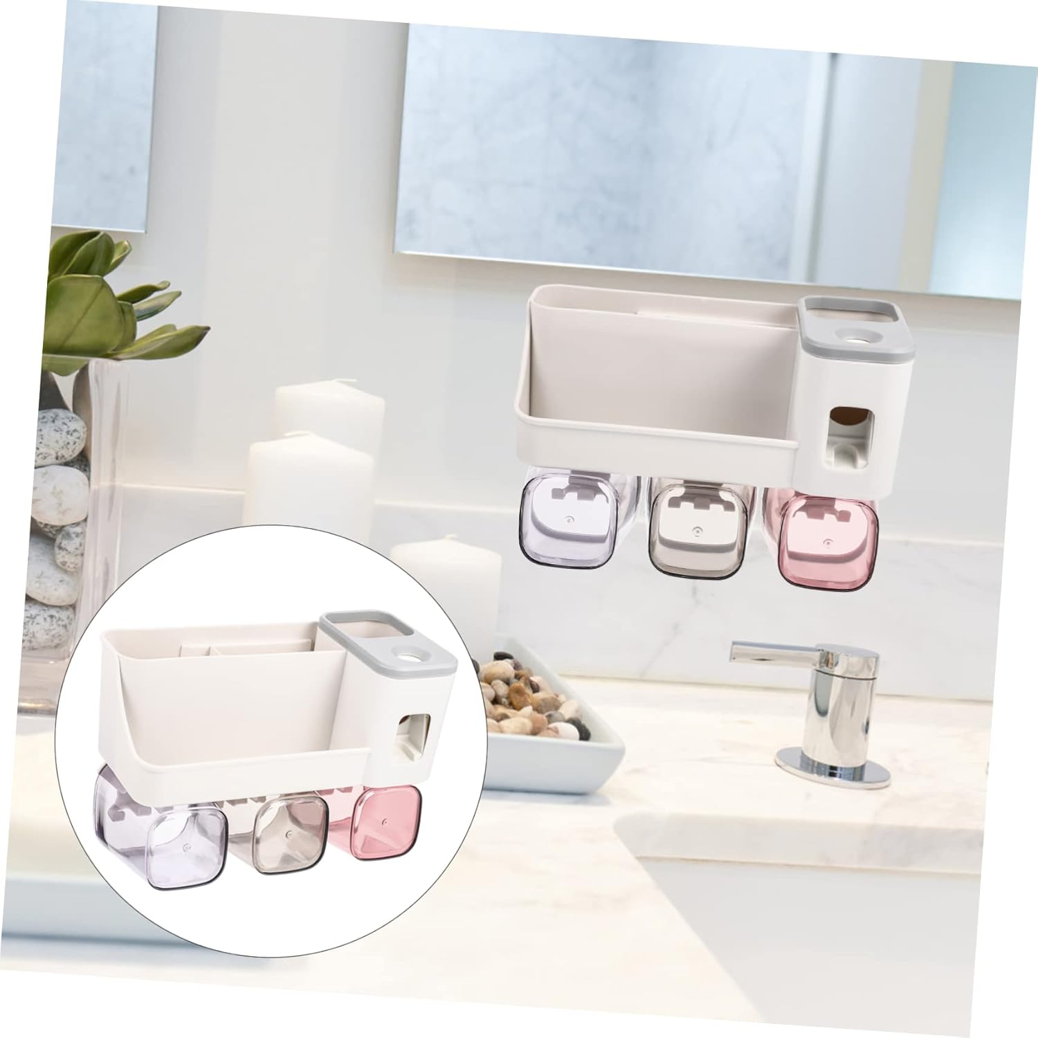 Perfect multi-functional wall-mounted toothbrush holder for space-saving bathroom solutions