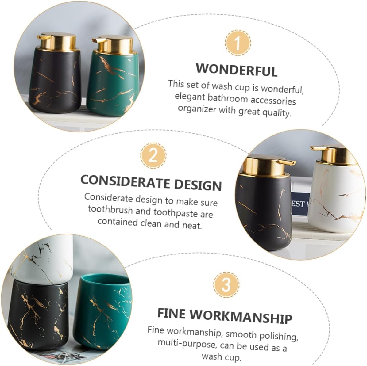 Elegant Toothbrush Holder with Multi-Use Pieces