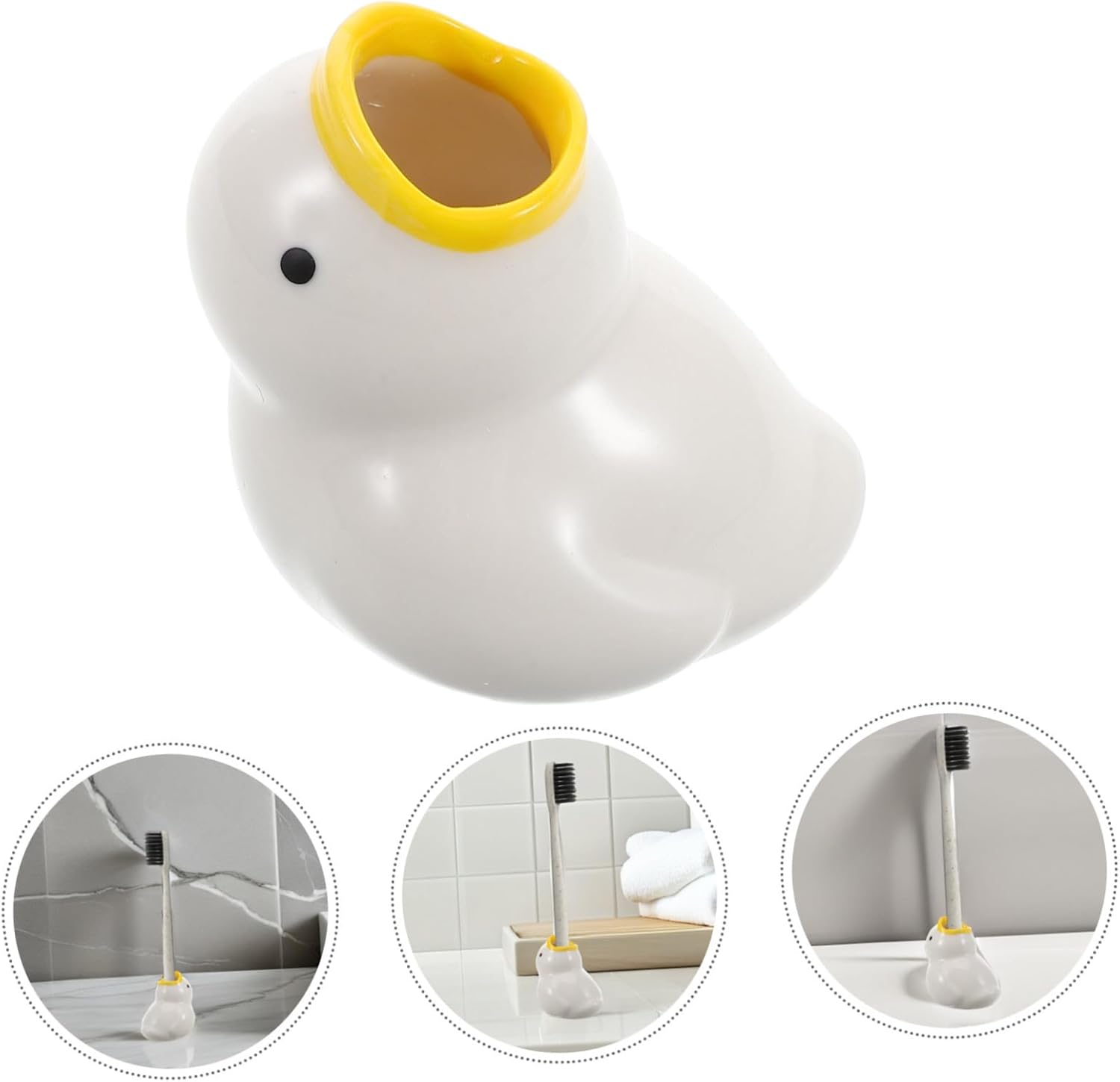 Beaupretty Cute Ceramic Toothbrush Holder for the Bathroom