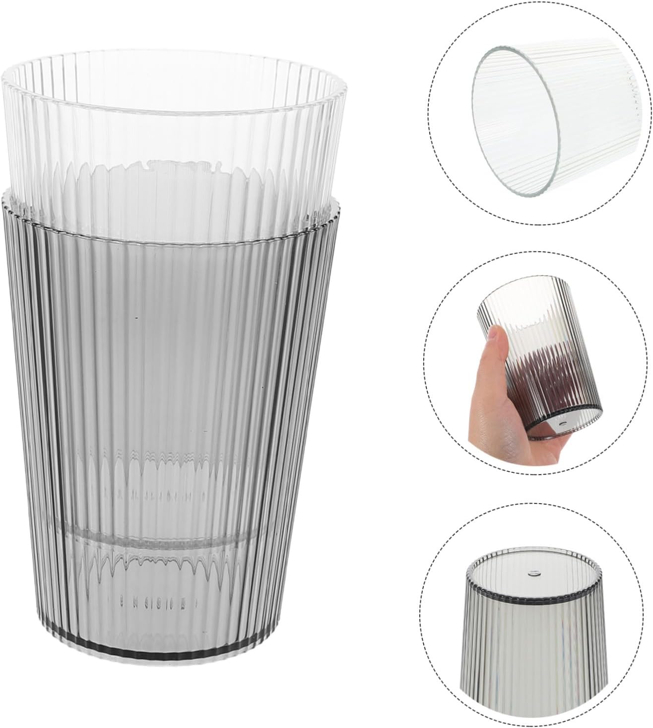 Chic 2-Pack Toothbrush Cup with Storage for the Bathroom