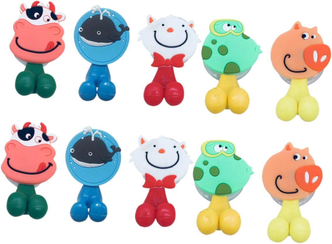 10pc Cartoon Wall Toothbrush Holder for Kids