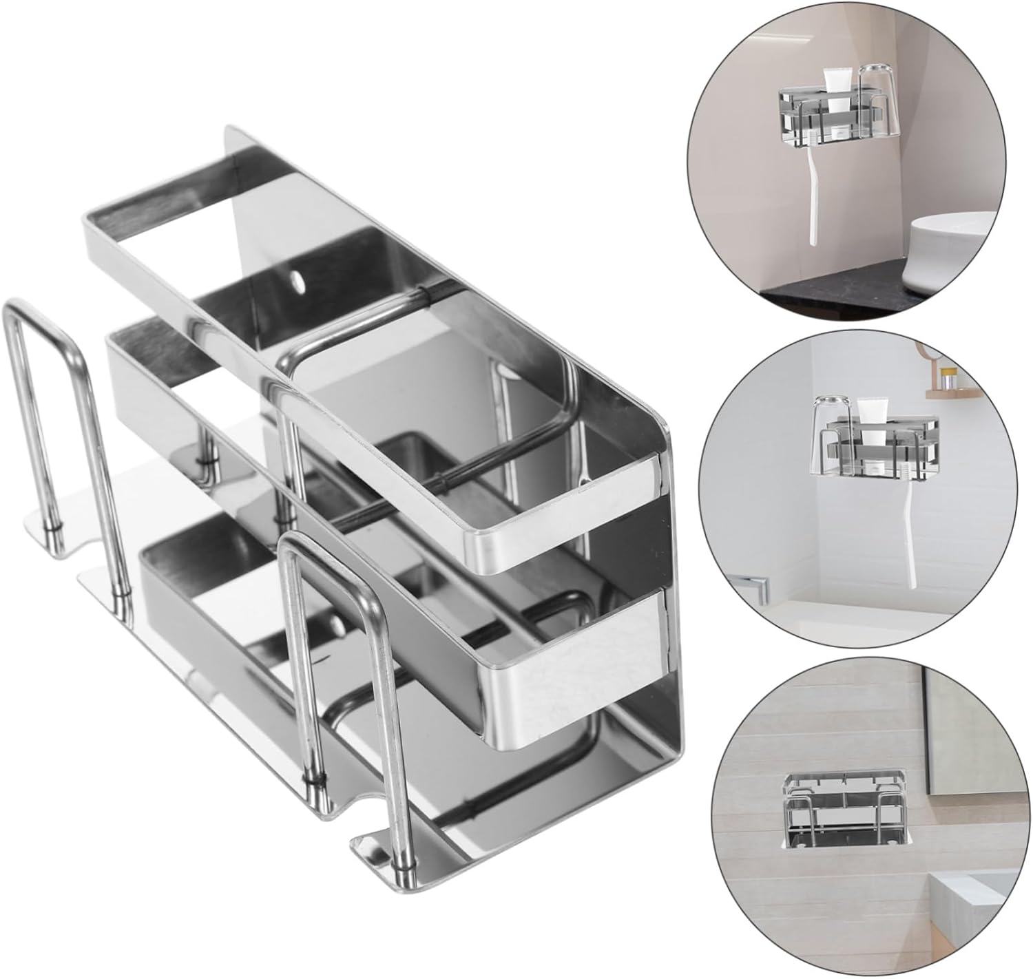 STOBAZA Stainless Steel Wall-Mounted Tooth Holder
