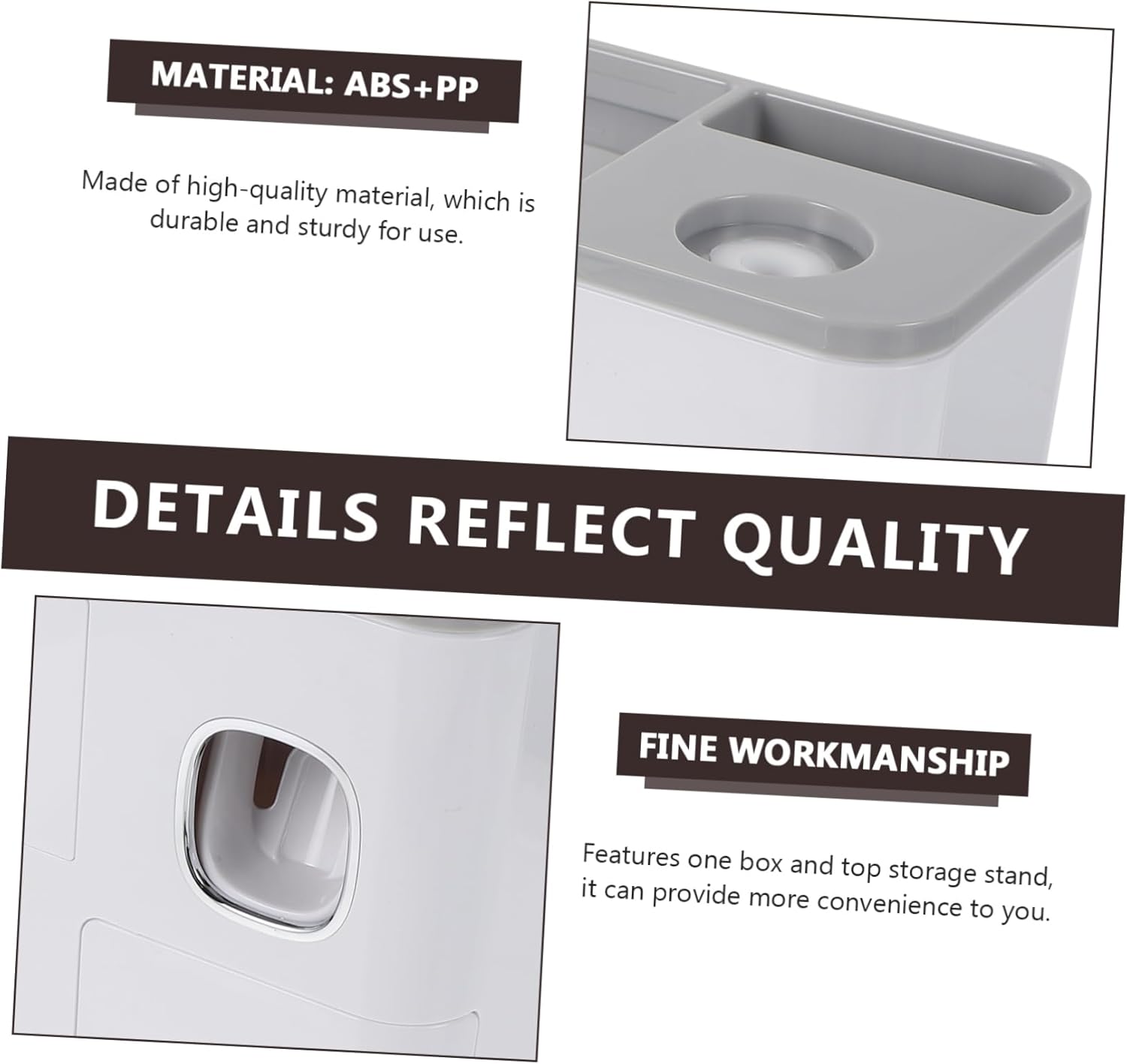 wall Mounted Toothbrush Holder with Storage
