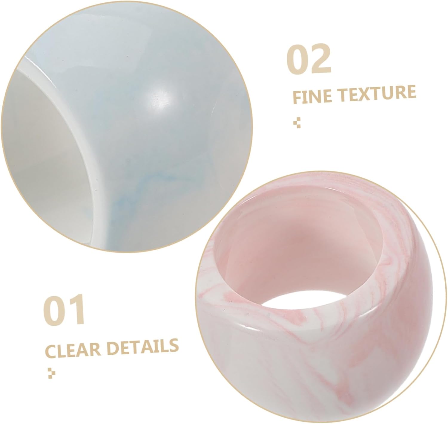 Sturdy Marble Pattern Toothbrush Holders for Kids Portable Bathroom Organizer