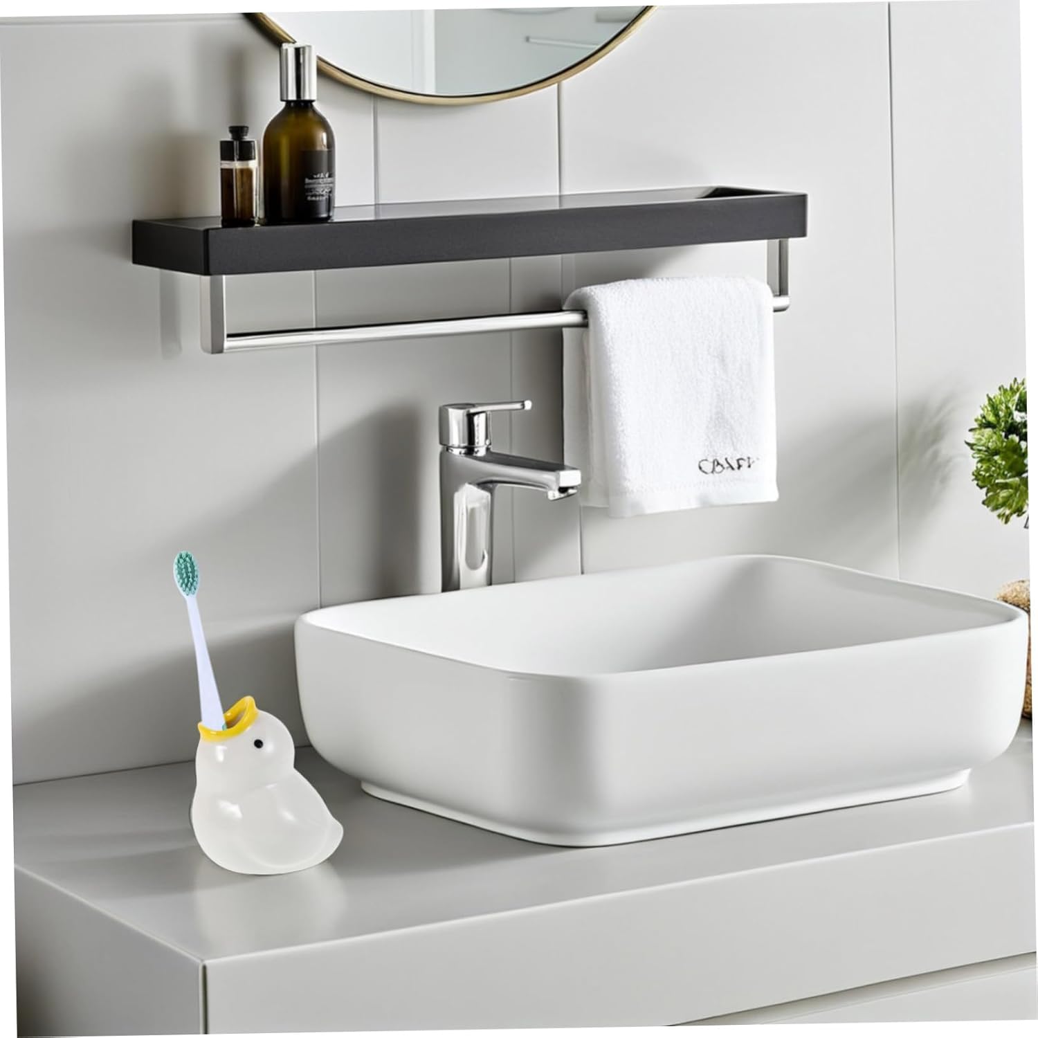 Cute Ceramic Toothbrush Organizer