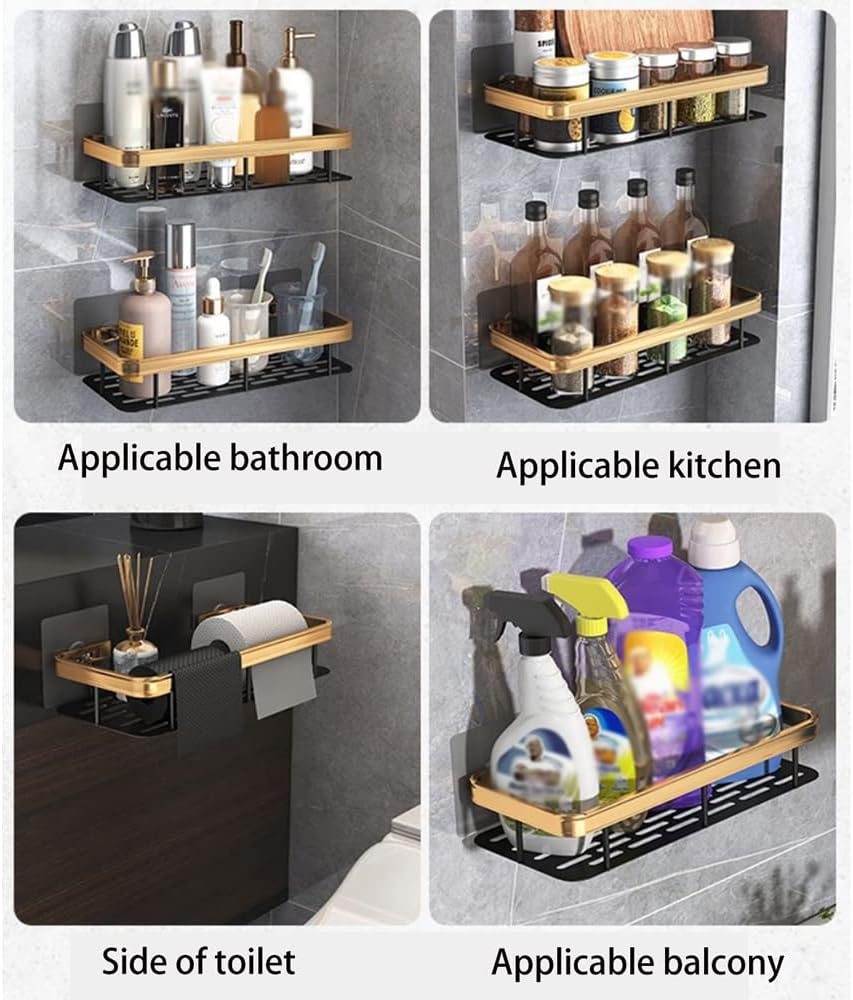 BAHELS Bath Organizer Wall-Free Aluminum Shah Organizer for Bathroom Kitchen
