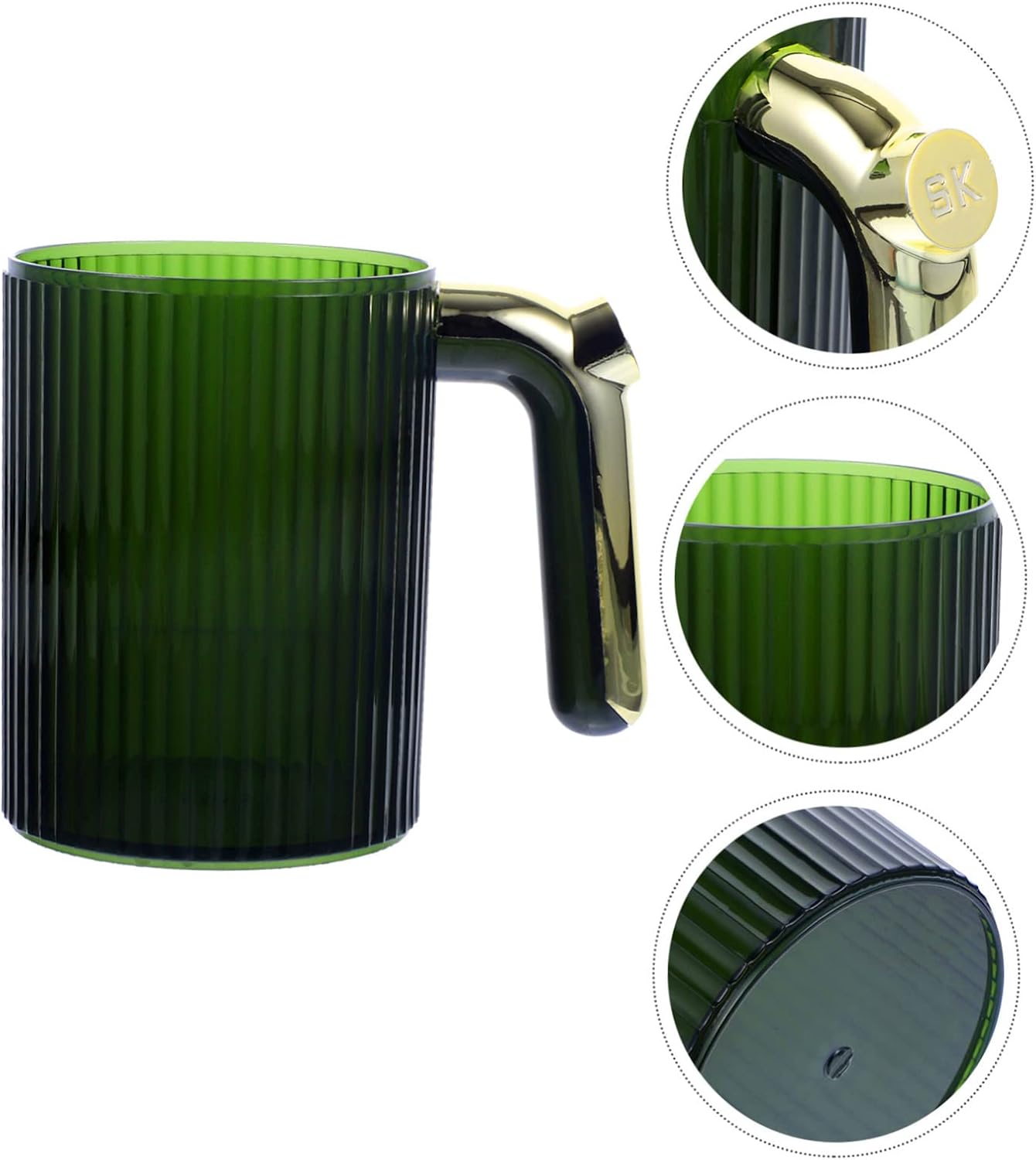 Cabilock Gold-Plated Toothbrush Holder Travel Cup