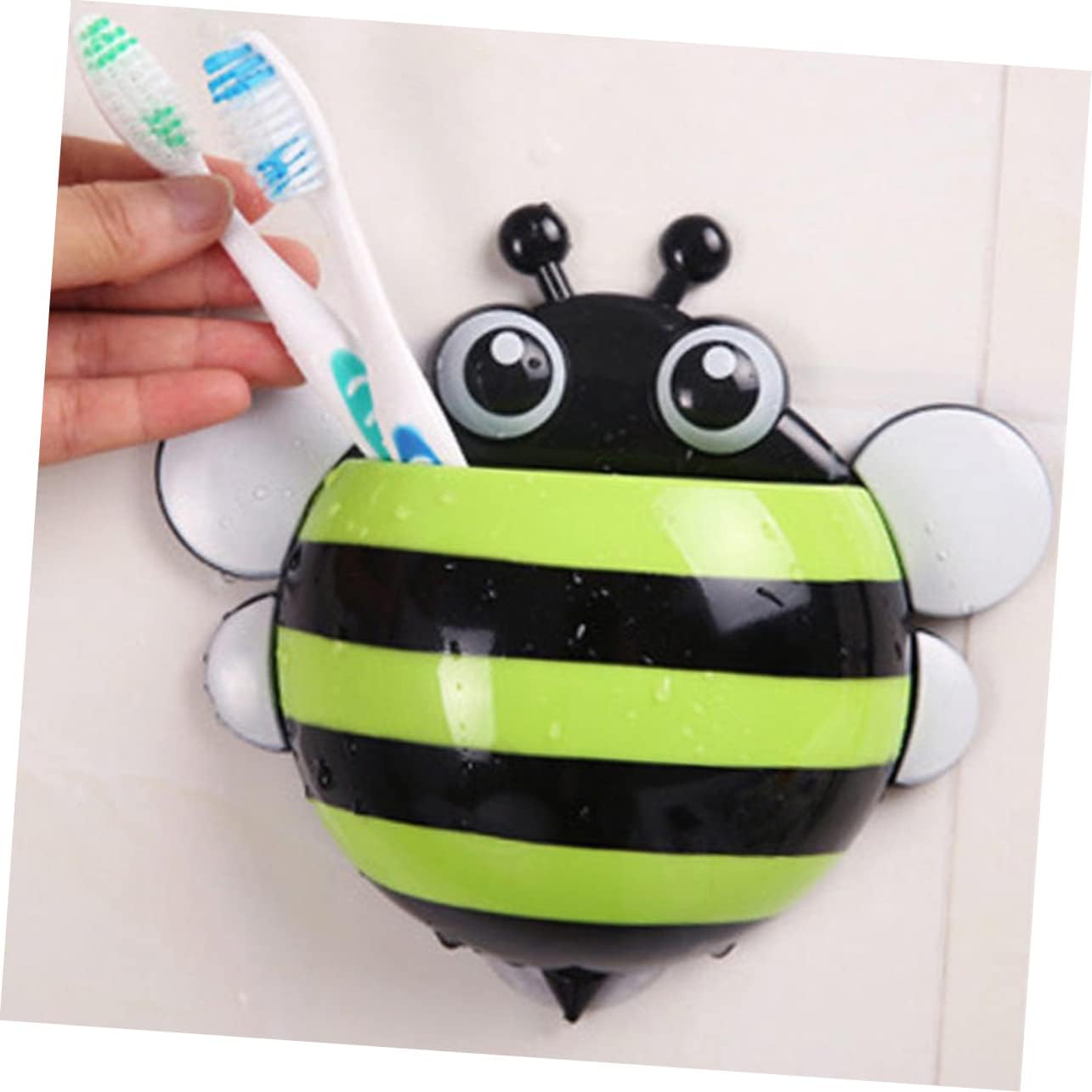 Plastic Bee Wall-Mounted Toothbrush Holder