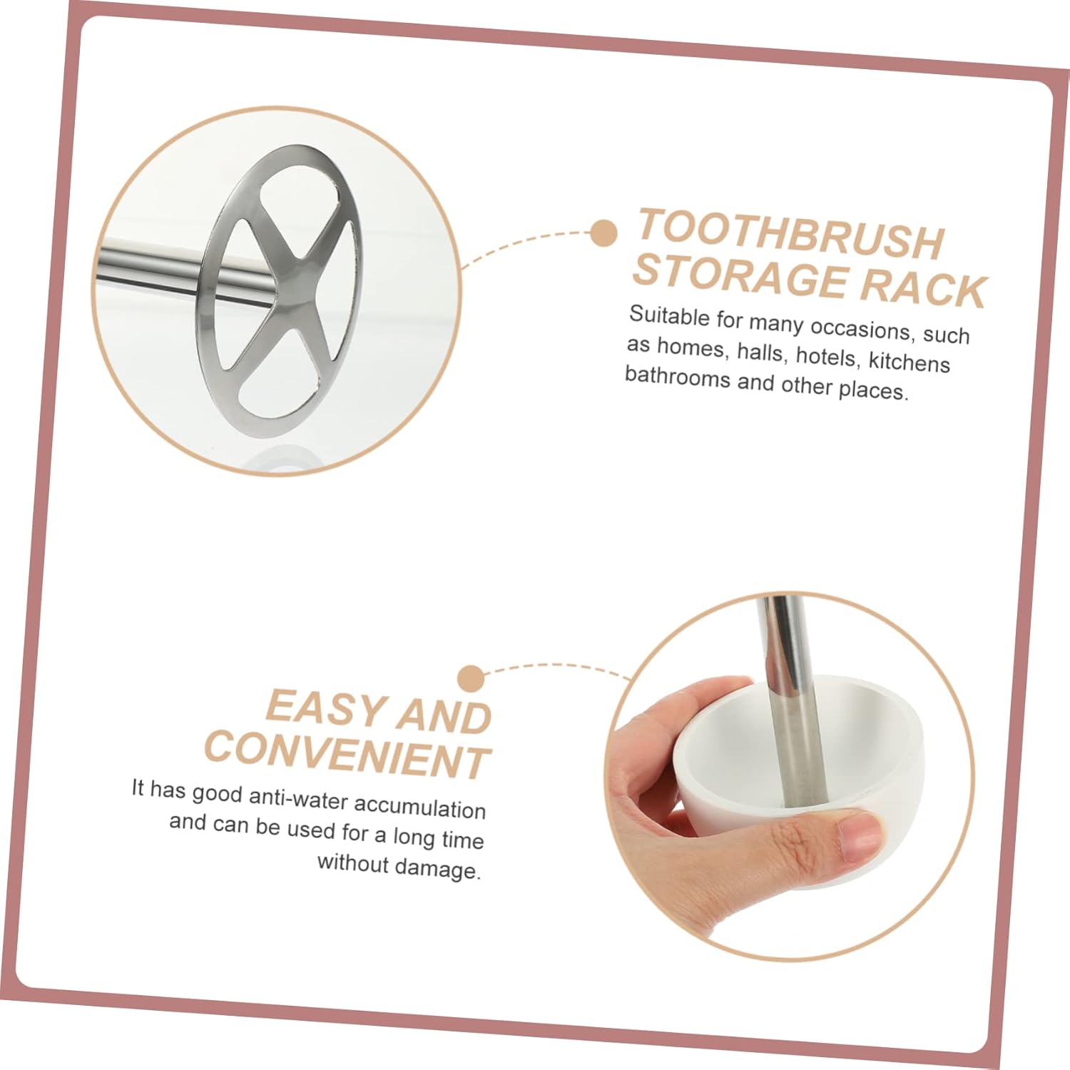 Stainless Steel Toothbrush Holder for Boys and Girls - Durable Efficient