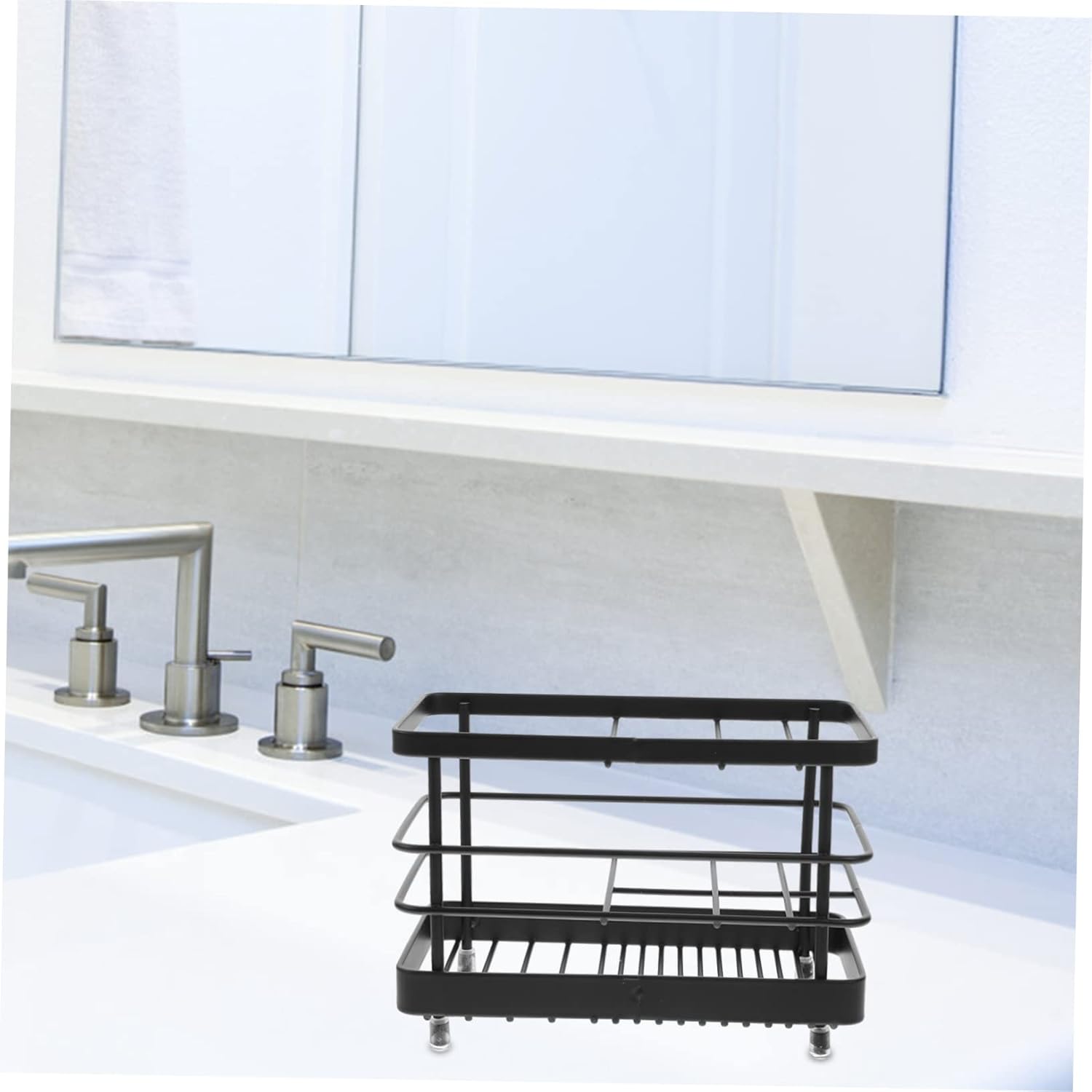 LIFKICH - Durable Iron Toothbrush Holder Rack for Bathroom Storage
