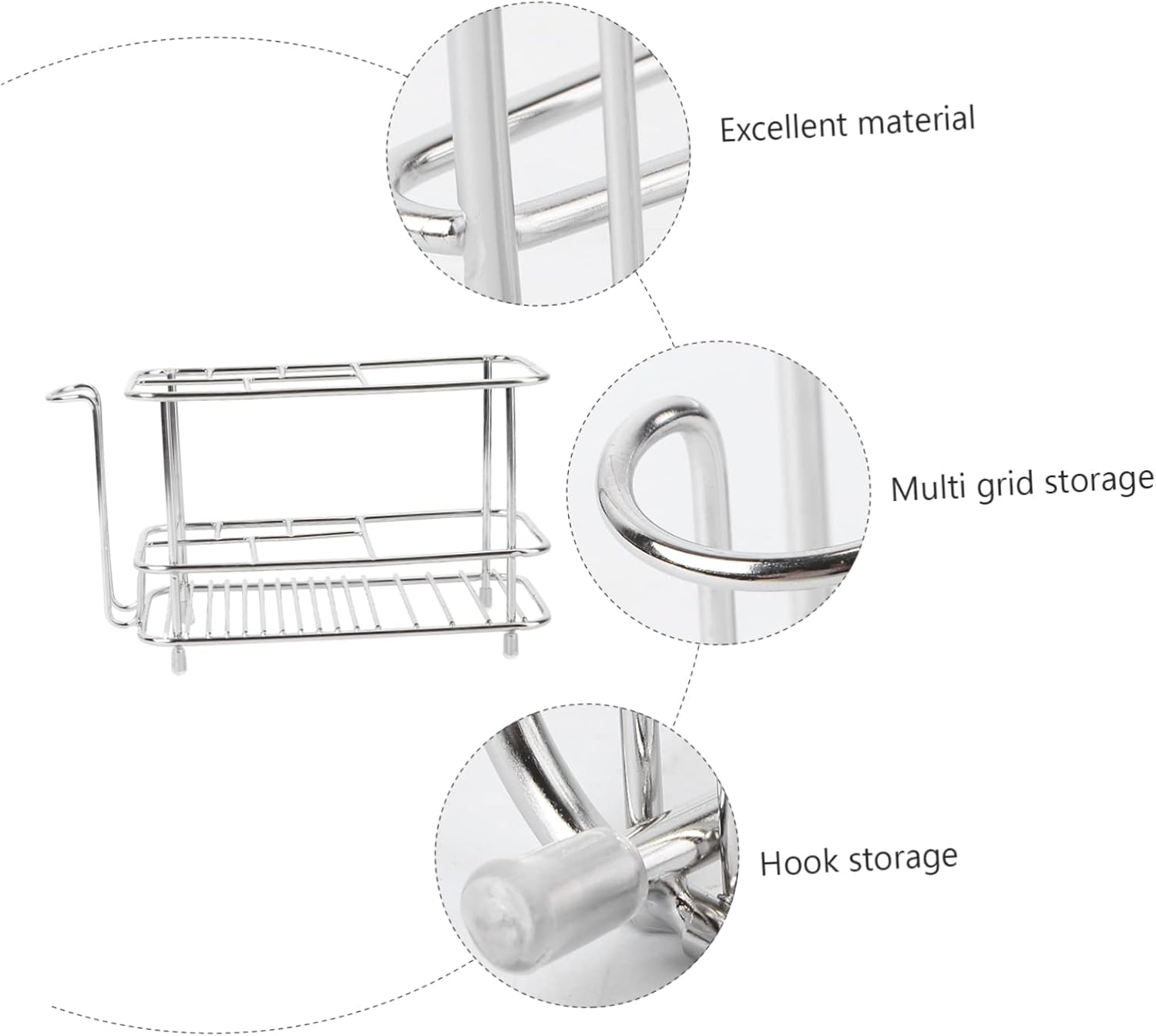Stainless Steel Toothbrush Holder Shower Rack
