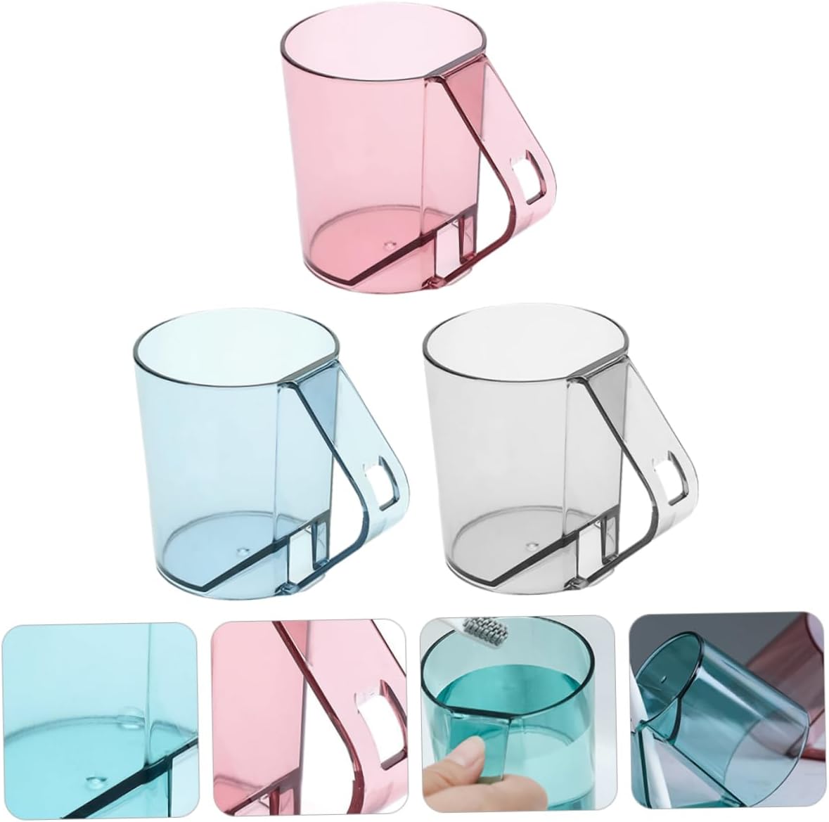 3-Piece Set of Sky Blue Toothbrush Holder