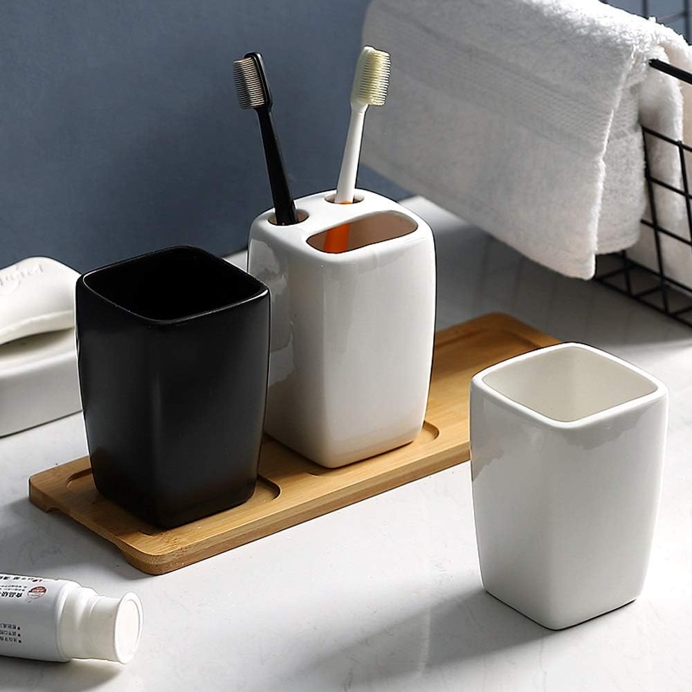 Elegant Ceramic Toothbrush Holder for Home