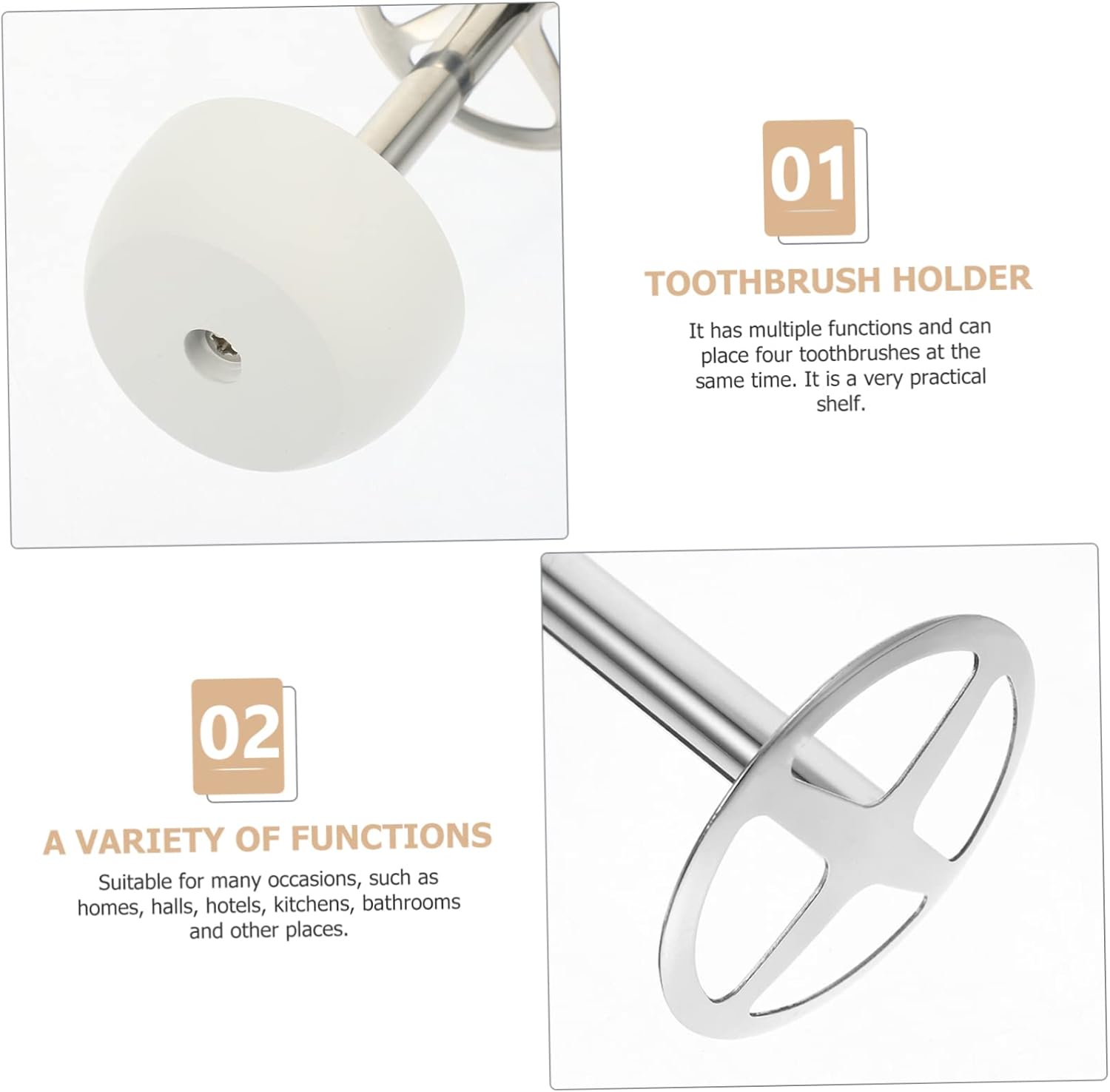 Stainless Steel Toothbrush Holder for Boys and Girls - Durable Efficient