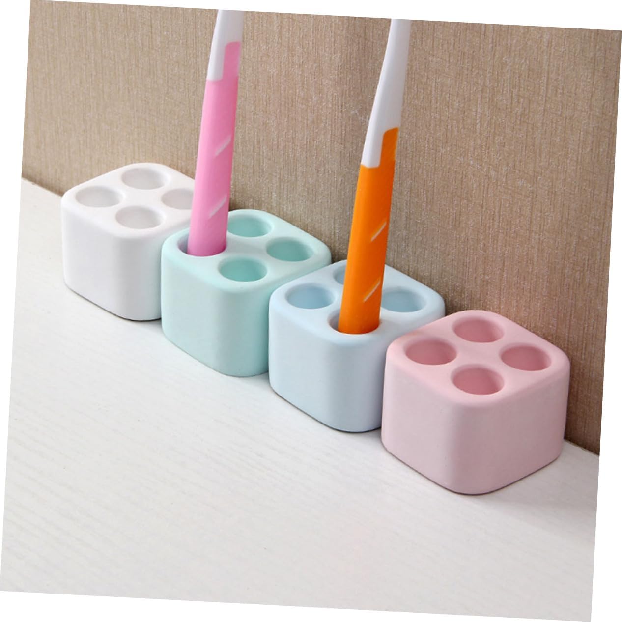 Mini Diatomite Toothbrush Holder White