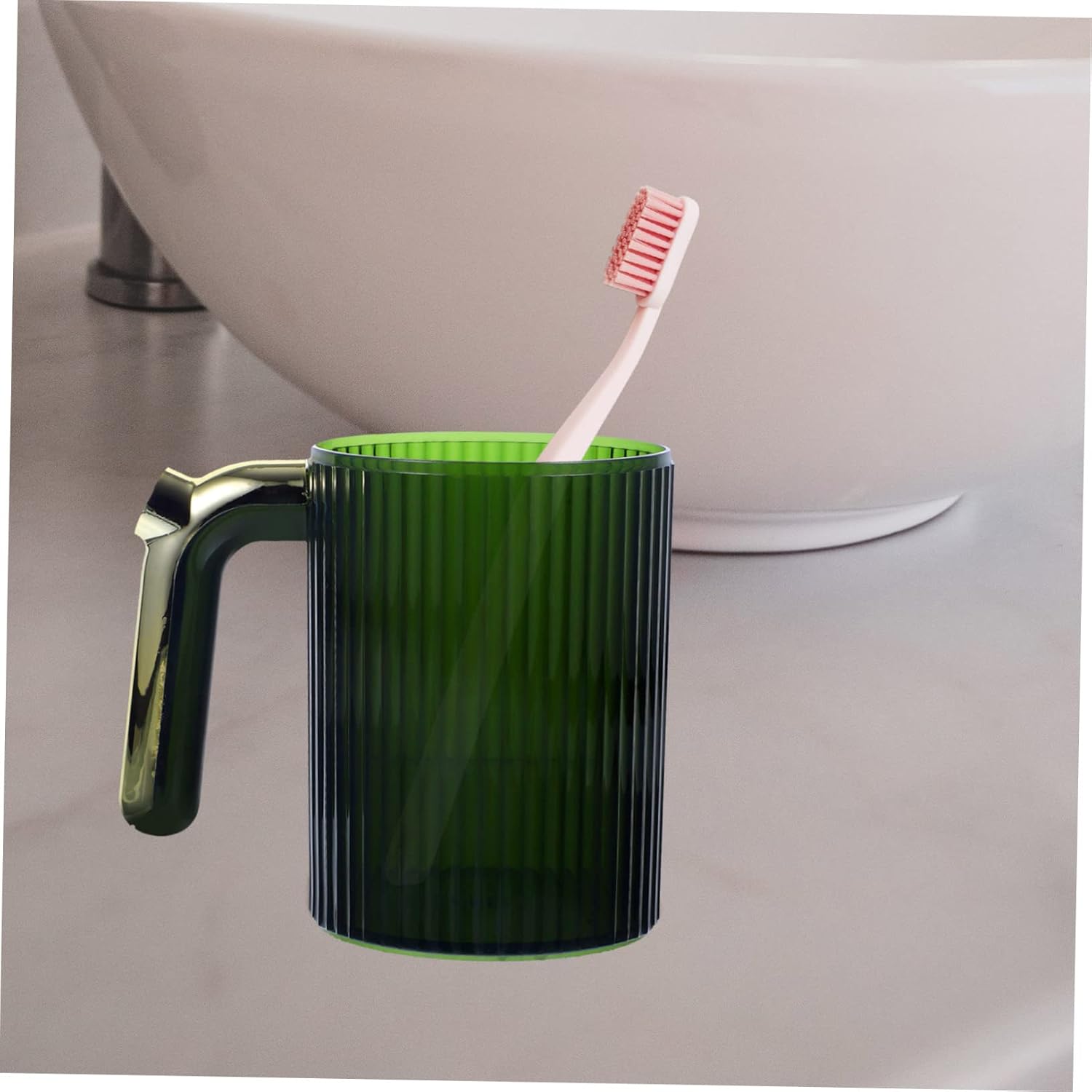 Cabilock Gold-Plated Toothbrush Holder Travel Cup