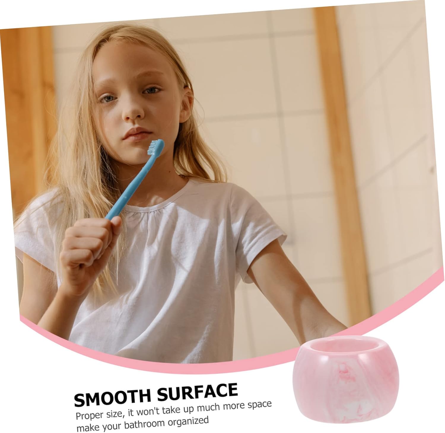 DECHOUS 3Pcs Ceramic Toothbrush Holder with Marble Pattern 1