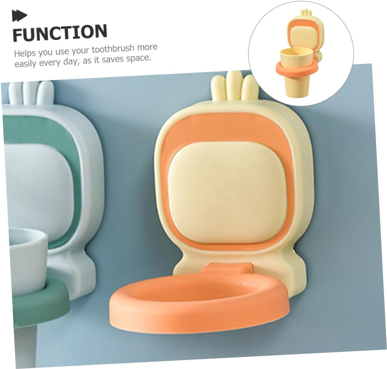 Break-Resistant Wall-Mounted Toothbrush Holder