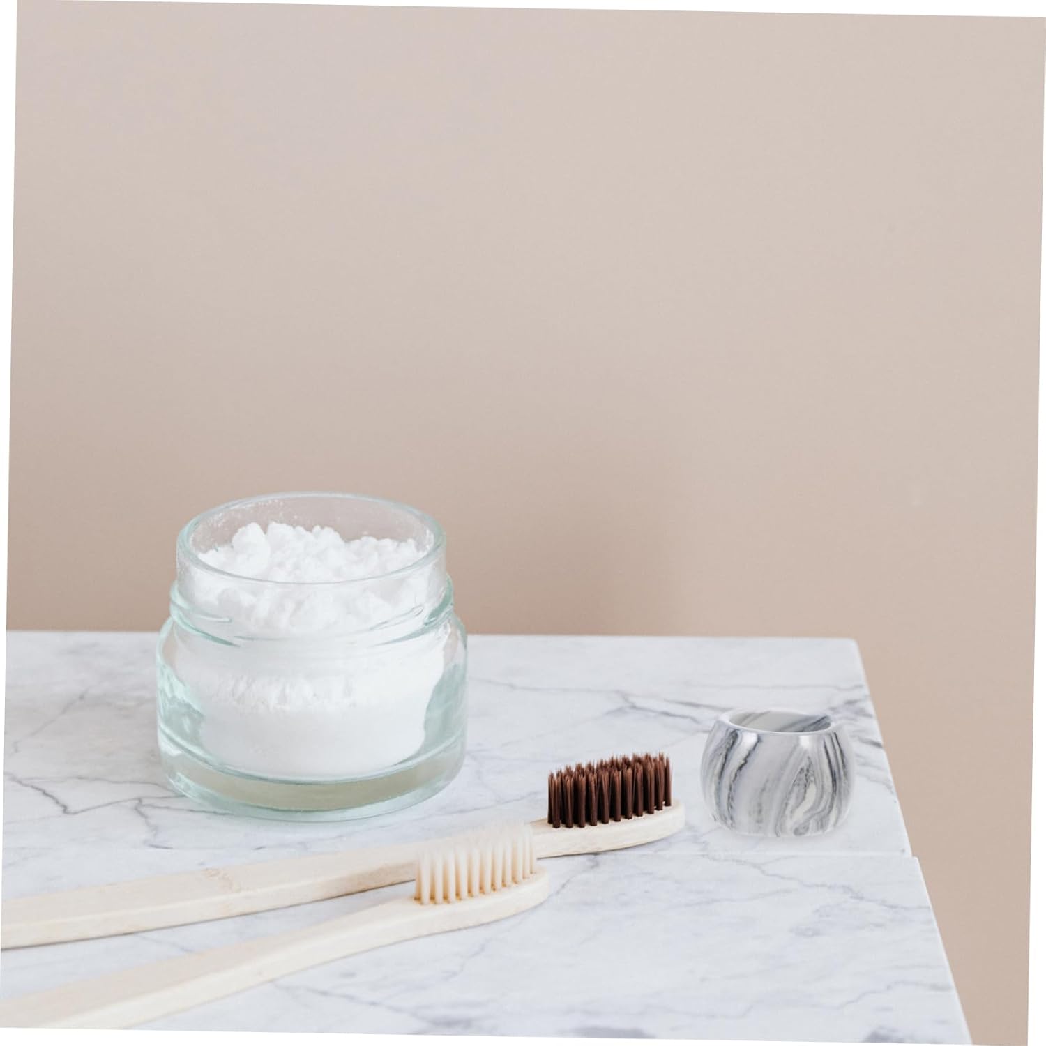 3Pc Marble Ceramic Electric Toothbrush Holder Organizer - Stylish Space Saving Easy to Clean