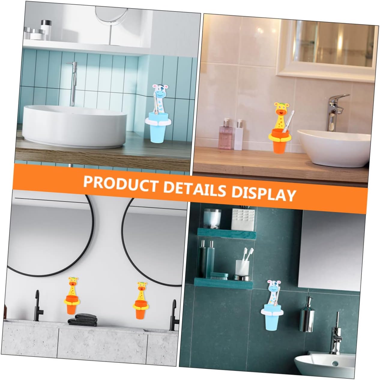 Adorable Cartoon Wall-Mounted Toothbrush Toothpaste Rack