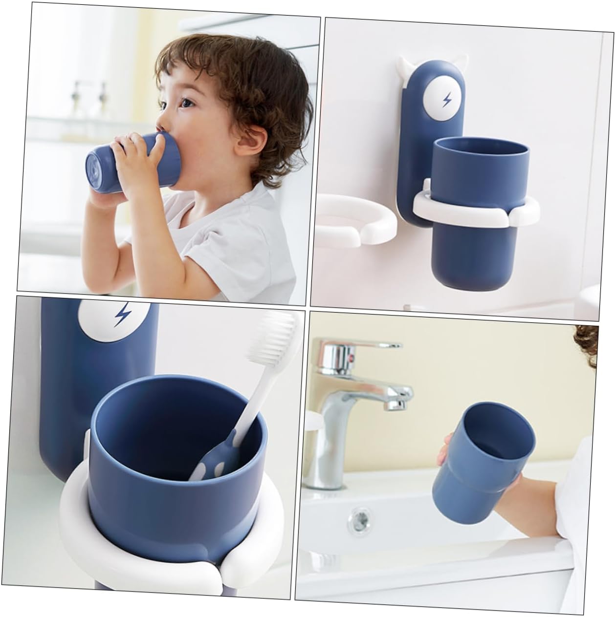 Wall-Mounted Toothbrush Cup Holder for Sanitaire Pp Material Easy to Install