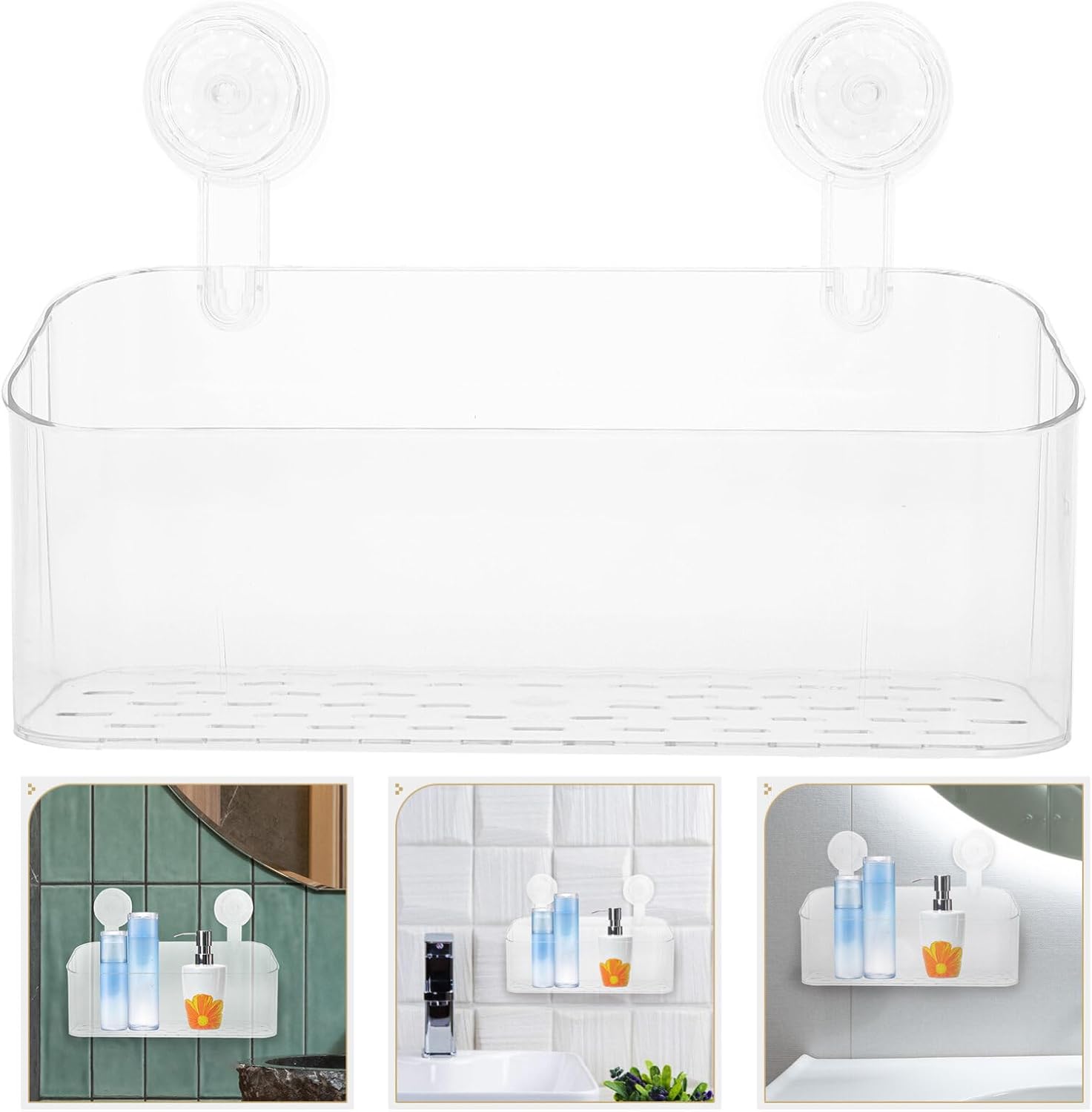 Alipis Shower Caddy with Suction Cups and Open Design
