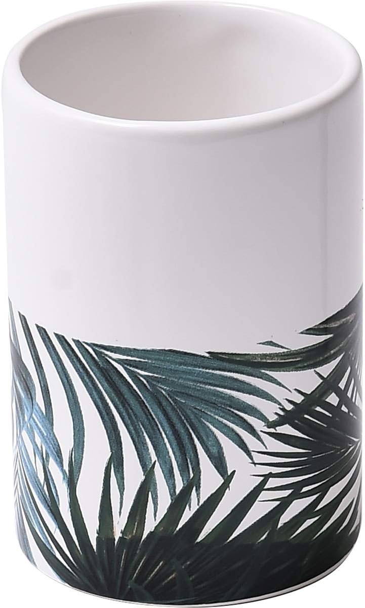EVIDECO Bath Tumbler Holder Tropical Leaves Design
