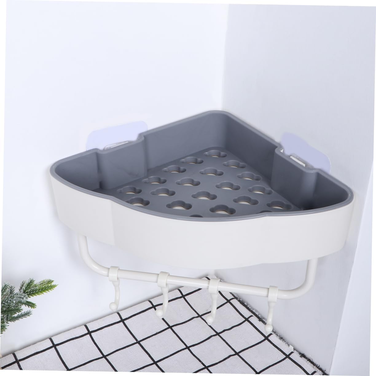 Bathroom Storage Shelf No Punching Plastic Organizer
