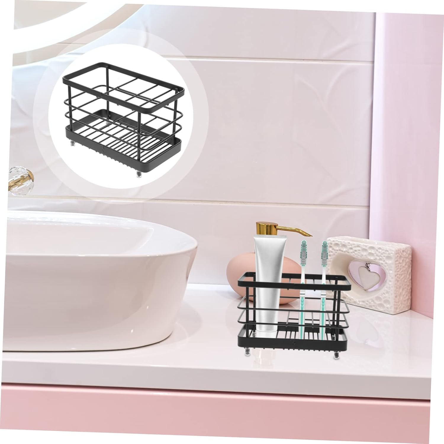 Durable Iron Toothpaste Holders for Washrooms